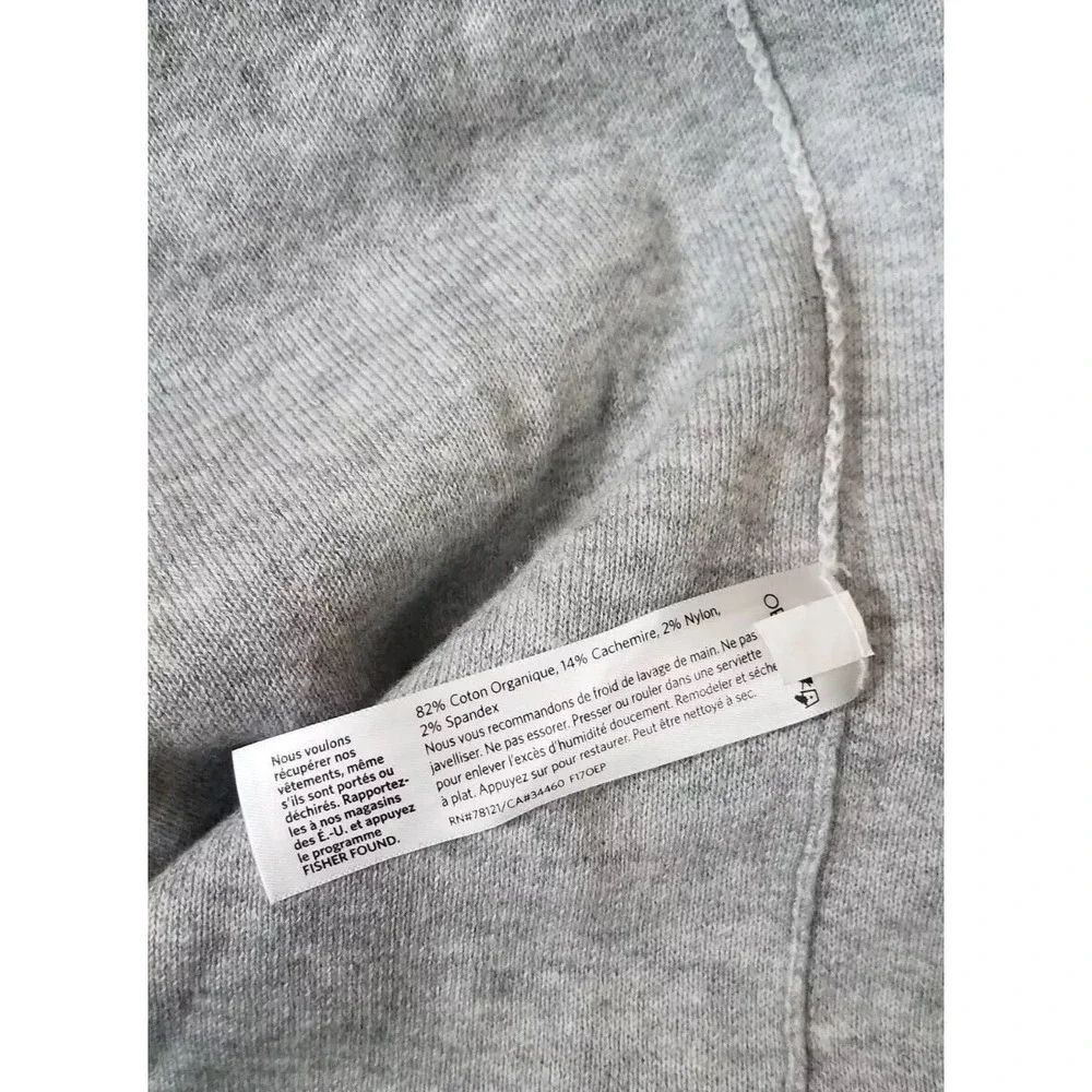 Eileen Fisher Organic Cotton Cashmere Reversible Cardigan Striped Sweater Size M